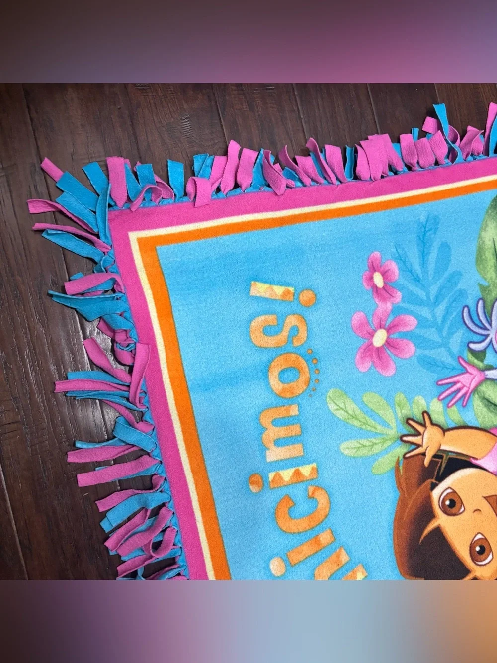 Nickelodeon Dora the Explorer & Boots Fleece Kids Throw Blanket Vintage